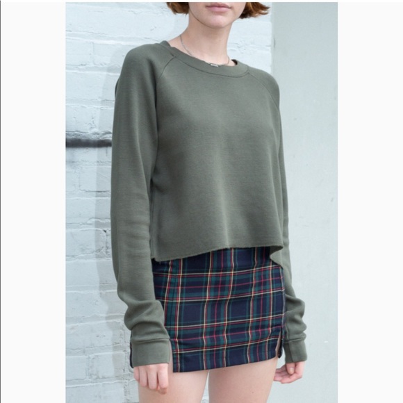 Brandy Melville Tops - Brandy Melville Abigail thermal top - army green